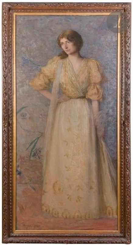 Ragazza giovane con abito e velo